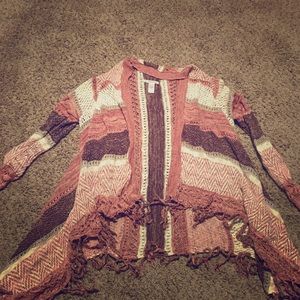 Maurices long crochet cardigan